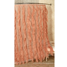 Factory Wholesale High Quality Ruffled Hotel Shower Curtain